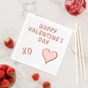 Frohen Valentinstag Herz Servietten Mit Folie