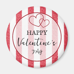 Frohen Valentinstag Herz Streifen Magnet