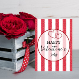 Frohen Valentinstag Herzstreifen Feiertagskarte