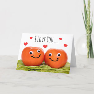 Frohen Valentinstag, ich liebe dich Tomaten Humor Feiertagskarte