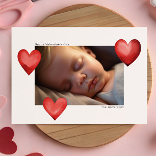 Frohen Valentinstag Individuelle Fotografie Modern Feiertagskarte