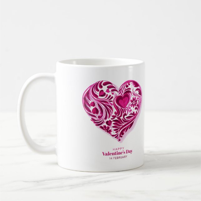 Frohen Valentinstag  Kaffeetasse (Links)