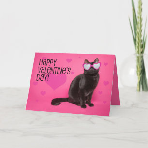 Frohen Valentinstag Katzenhumor mit Brille Feiertagskarte
