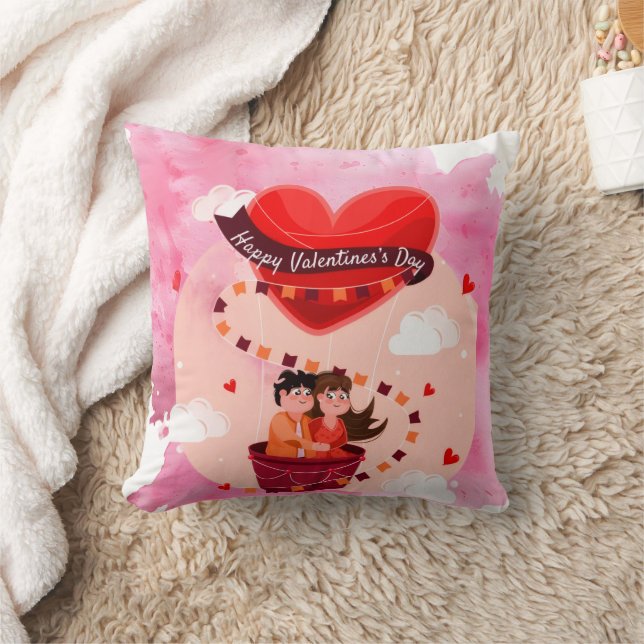 Frohen Valentinstag Kissen (Decke)