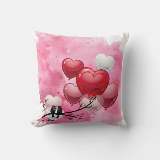 Frohen Valentinstag Kissen (Vorderseite)