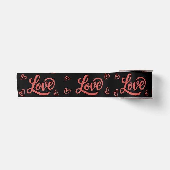 Frohen Valentinstag liebe dich Satinband (Vorderseite)