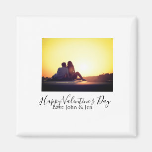 Frohen Valentinstag Liebe Name Foto einfach g Magnet