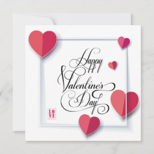 Frohen Valentinstag Liebvolle elegante Grüße Feiertagskarte