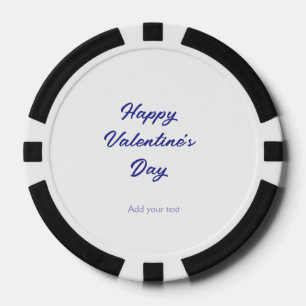 Frohen Valentinstag lila Name Nachrichtentext Pokerchips