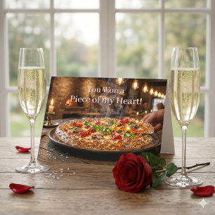 Frohen Valentinstag Lustige Pizza-Wortspiele Karte
