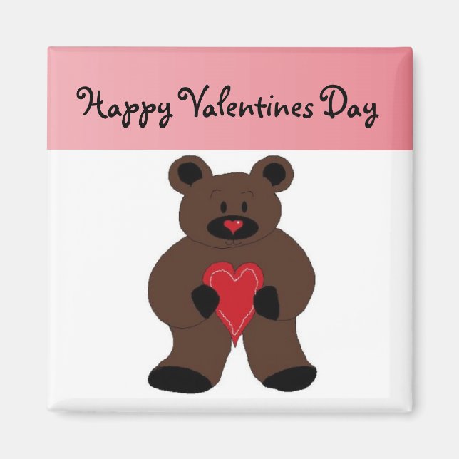 Frohen Valentinstag Magnet (Vorne)