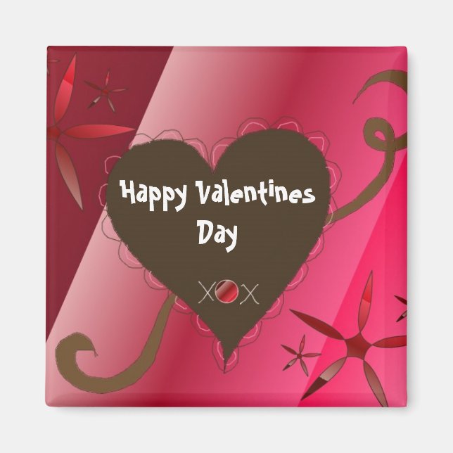 Frohen Valentinstag Magnet (Vorne)