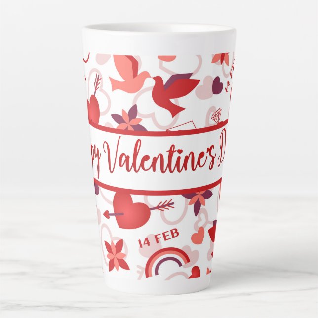 Frohen Valentinstag Milchtasse (Vorderseite)