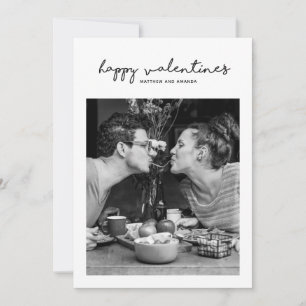 Frohen Valentinstag   Minimalistische romantische  Feiertagskarte