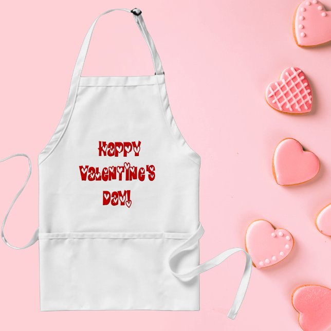 Frohen Valentinstag mit Herzen Schürze (Happy Valentine's Day with Hearts Adult Apron)