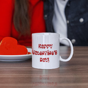 Frohen Valentinstag mit Herzen Tasse
