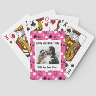 Frohen Valentinstag mit Liebeskarte Spielkarten