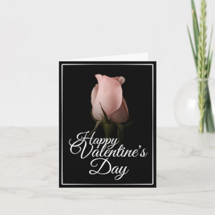 Frohen Valentinstag mit rosa Rosenkarte Karte