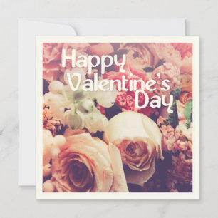 Frohen Valentinstag mit Vintage-Blumenstrauß