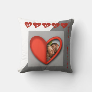 Frohen Valentinstag - modernes Herz Kissen