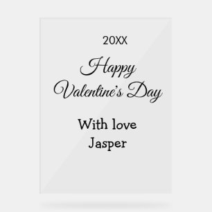 Frohen Valentinstag Name Liebe einfache Jahres sti Acrylschild