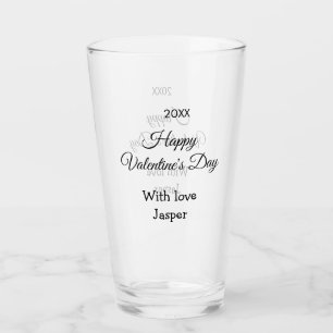 Frohen Valentinstag Name Liebe einfache Jahres sti Glas