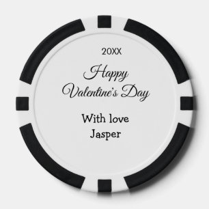 Frohen Valentinstag Name Liebe einfache Jahres sti Pokerchips