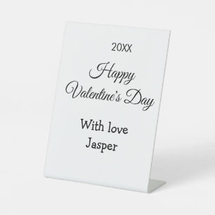 Frohen Valentinstag Name Liebe einfache Jahres sti Sockelschild