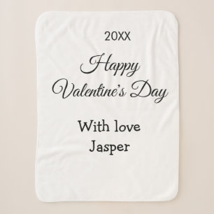 Frohen Valentinstag Name Liebe einfacher Jahr stil Sherpadecke