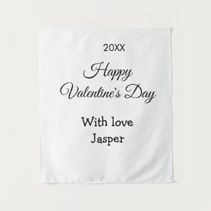 Frohen Valentinstag Name Liebe einfacher Jahr Stil Wandteppich