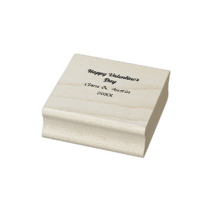 Frohen Valentinstag Namen Datum einfach minimal Gummistempel