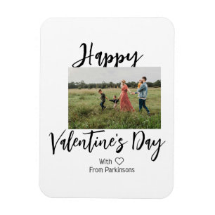 Frohen Valentinstag Namen der Familie Foto einfach Magnet