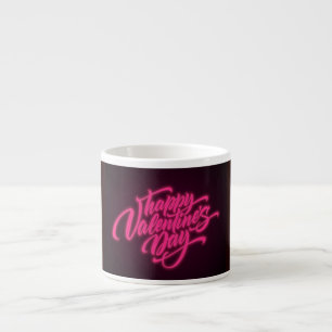 Frohen Valentinstag Neon-Design-23692 Espressotasse