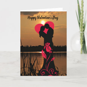 Frohen Valentinstag Paar Feiertagskarte
