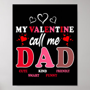 Frohen Valentinstag Papa Mein Valentin Ruf mich Da Poster