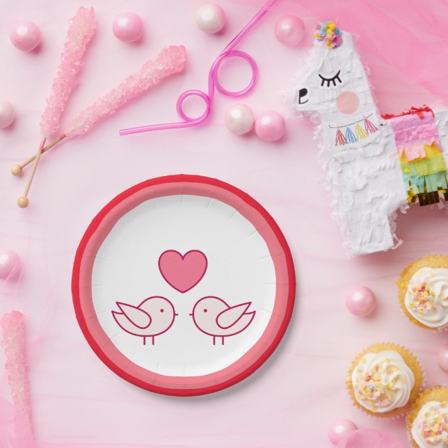 Frohen Valentinstag Pappteller (Party)