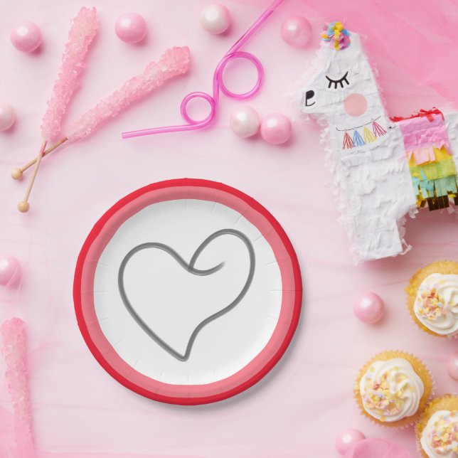 Frohen Valentinstag Pappteller (Party)