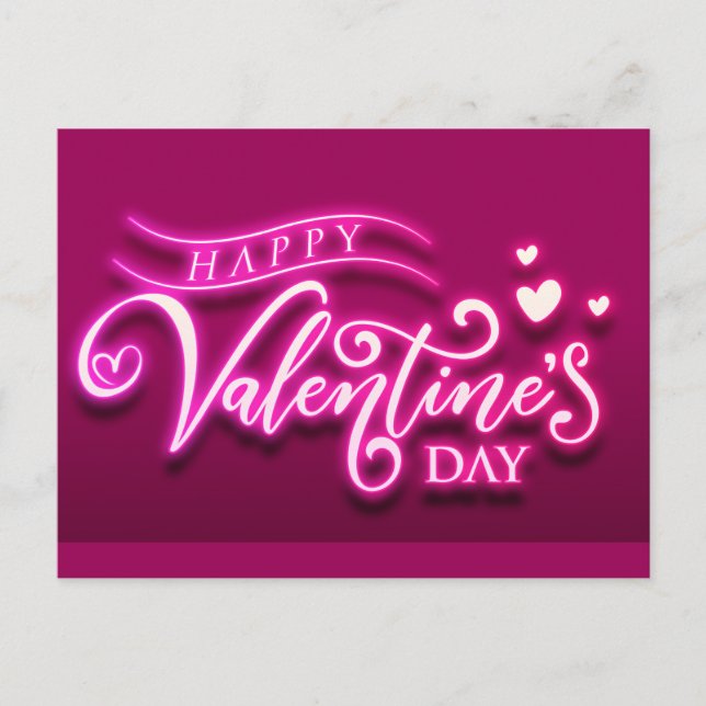 Frohen Valentinstag Postkarte (Vorderseite)