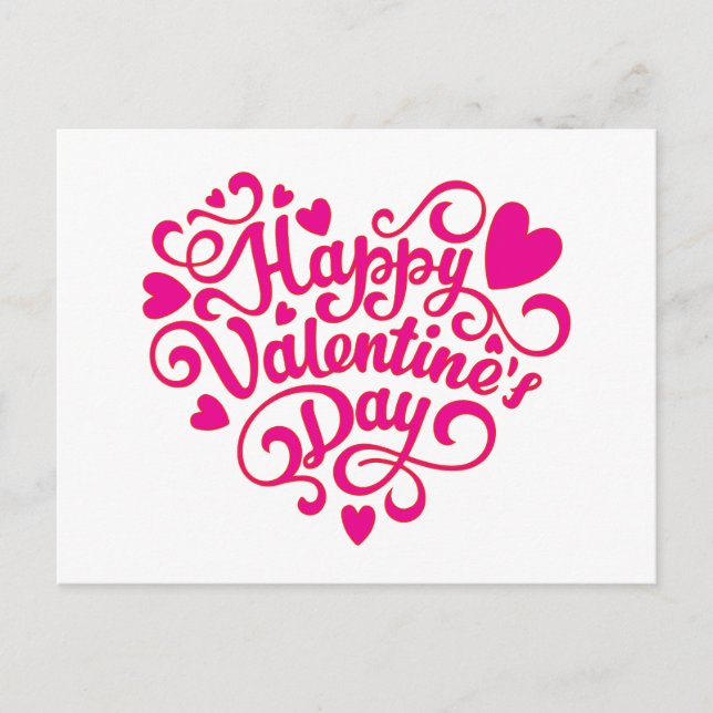 FROHEN VALENTINSTAG POSTKARTE (Vorderseite)