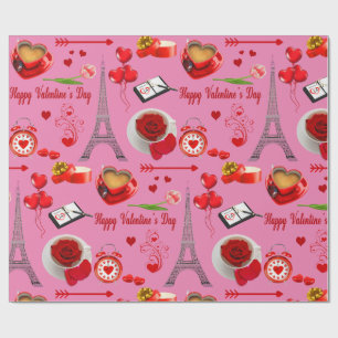 Frohen Valentinstag Romantisches Geschenk für Paar Geschenkpapier