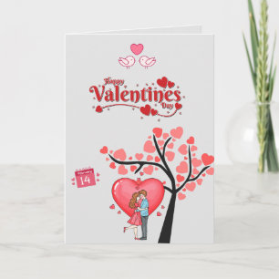 Frohen Valentinstag – romantisches Paar Karte