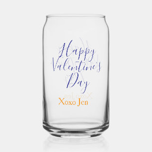 Frohen Valentinstag rosa lila xoxo Liebe Name c Dosenglas