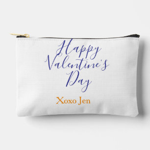Frohen Valentinstag rosa lila xoxo Liebe Name c Zubehörtasche