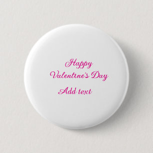 Frohen Valentinstag rosa Text Namensnachricht Button