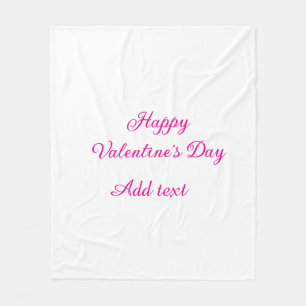 Frohen Valentinstag rosa Text Namensnachricht Fleecedecke