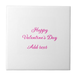Frohen Valentinstag rosa Text Namensnachricht Fliese