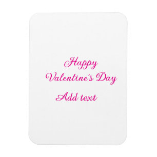 Frohen Valentinstag rosa Text Namensnachricht Magnet