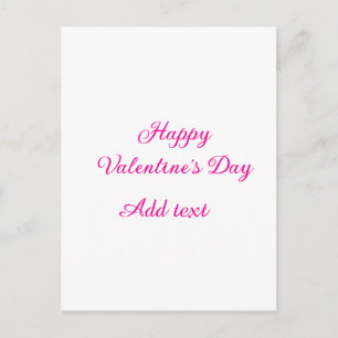 Frohen Valentinstag rosa Text Namensnachricht Postkarte