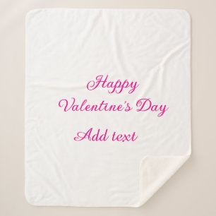 Frohen Valentinstag rosa Text Namensnachricht Sherpadecke