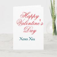 Frohen Valentinstag rote blaue xoxo Liebe Name